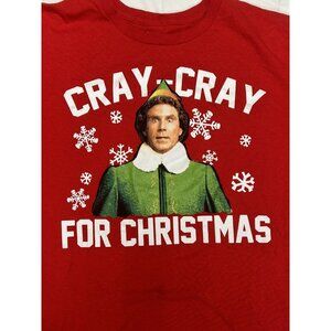 Elf CRAY-CRAY For Christmas Shirt Mens  XXL  Red Graphic Tee Will Ferrell